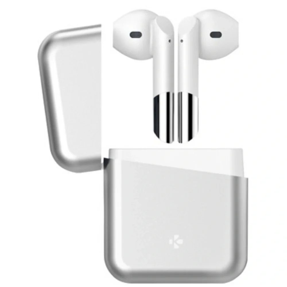 NFS MyKronoz ZEBUDS Premium Silver NIB Wireless Bluetooth In-Ear Headphones - Picture 1 of 16